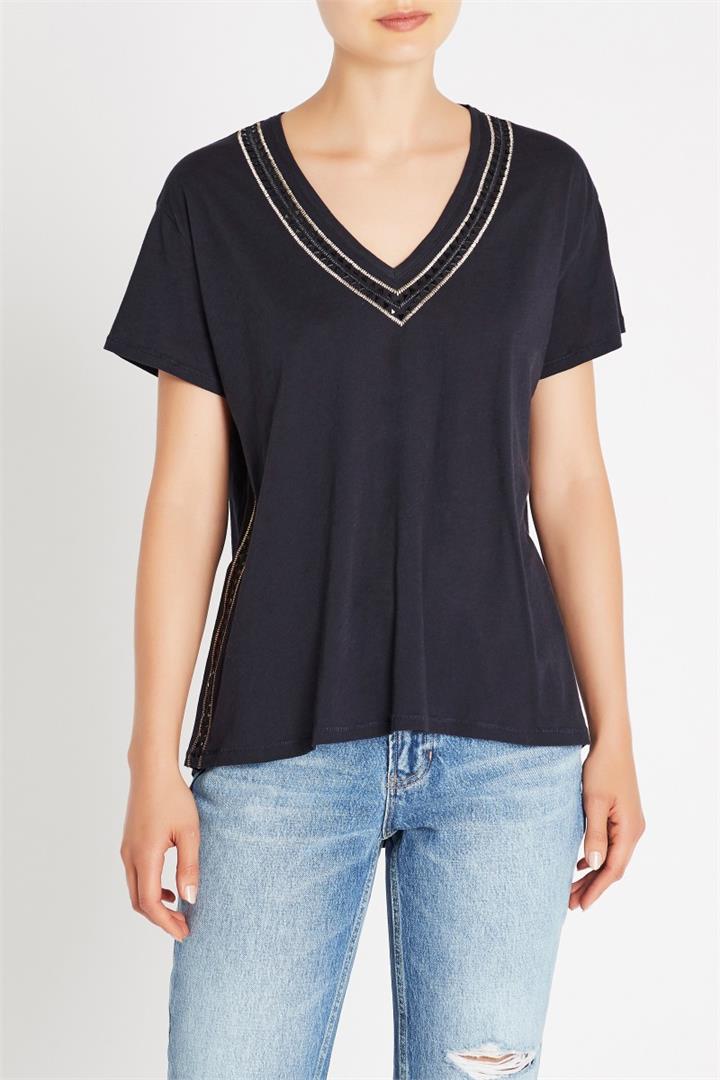 Sass & Bide So Sacred Drop Shoulder Tee French Navy