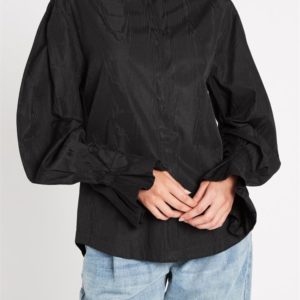 Sass & Bide Evergreen Scene Blouse Slightly Oversized Shirt Black