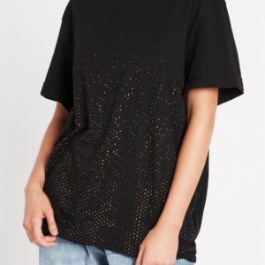 Sass & Bide The Next Party Oversized Fit Long Tee Black