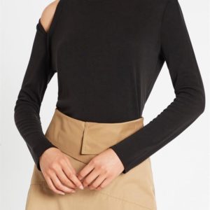 Sass & Bide The Motionless Tee Long Sleeve Jersey Top Black