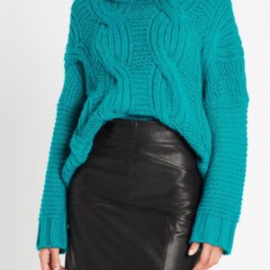 Sass & Bide The Ascending Knit Hand-Knitted Sweater Peacock