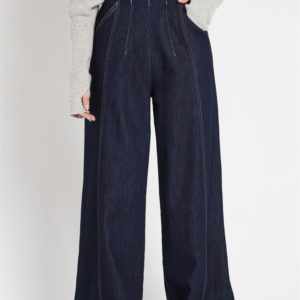 Sass & Bide Dark Paradise Super High Rise Wide Leg Pant Dark Indigo