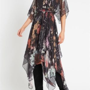 Sass & Bide Interstella Printed Sheer Silk Dress Print