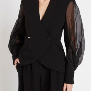 Sass & Bide Unchained Melody Origami Blouson Sleeve Jacket Black