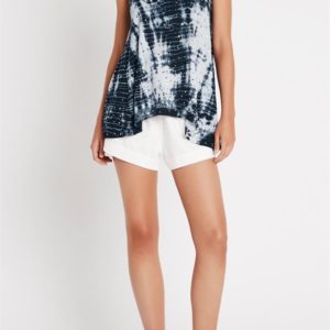 Sass & Bide Fools Gold Relaxed Swing Tank Ivory Black