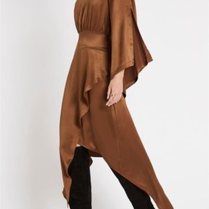Sass & Bide Eternal Sunshine One Shoulder Midi Dress Golden Syrup