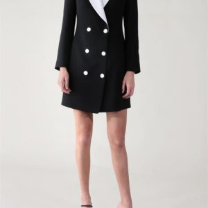 Carla Zampatti Opposites Attract Tux Coat Dress