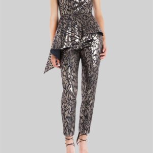 Carla Zampatti Lapis Brocade Slim Pant