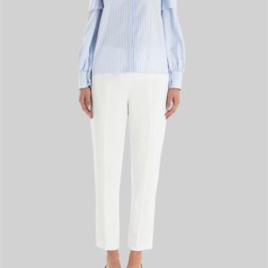 Carla Zampatti Aqua And Alabaster Cold Shoulder Shirt