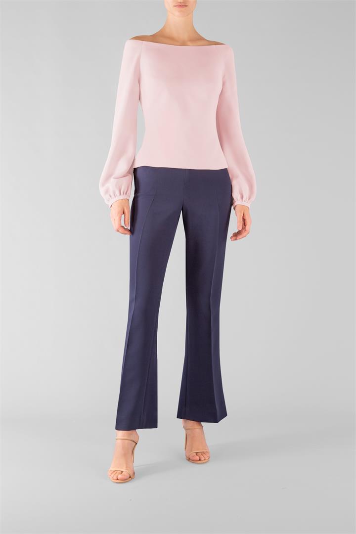 Carla Zampatti Light Pink Crepe Sleeve Top