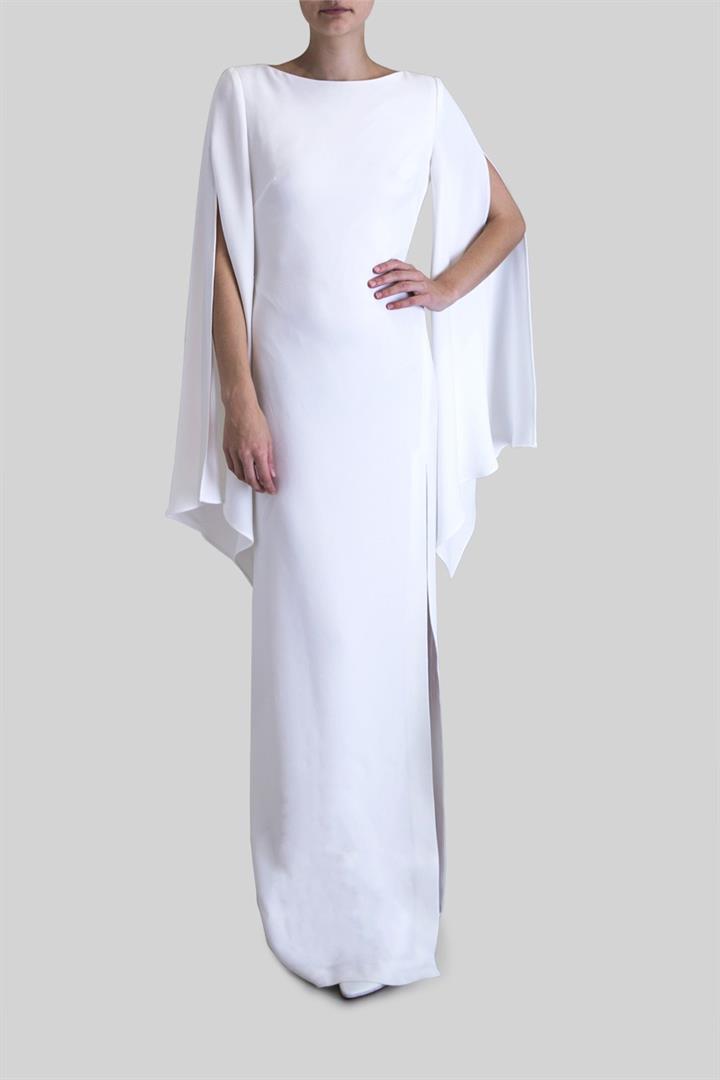 Carla Zampatti White Crepe Eternal Love Gown