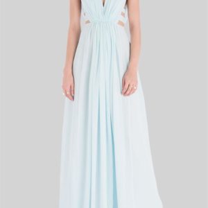 Carla Zampatti Aquamarine Georgette Nefertiti Gown