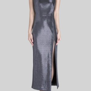 Carla Zampatti Silver Glitter Precious Metal Gown