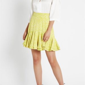 Sass & Bide Citrine Bijou Fitted Flippy Mini Skirt Print