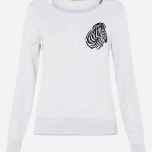 Marcs Zebra Intarsia Cotton Knit