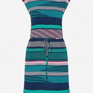 Marcs Staggered Stripe Silk Dress