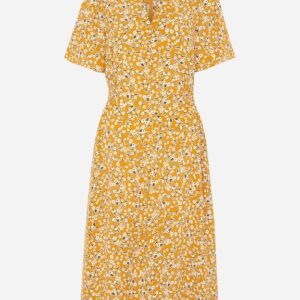 Marcs Mustard Flowers Dress